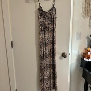 Snake Print Maxi Dress